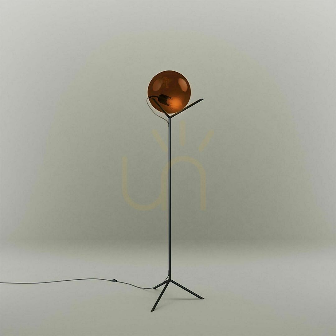 Förhandsvisning Golvlampa s.luce Orb rökig glas 180 cm rund modern E27 Golvlampa s.luce Orb rökig glas 180 cm rund modern E27