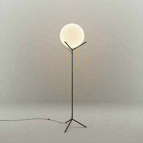 Kontrollera s.luce Orb golvlampa vit glas rund 175 cm