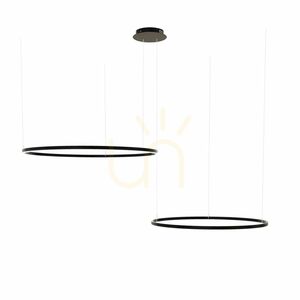s.luce Ring excentrisk LED-pendellampa, guld, 2 ljuskällor, Ø60/40 cm small 10