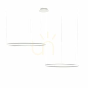 s.luce Ring excentrisk LED-pendellampa, guld, 2 ljuskällor, Ø60/40 cm small 11