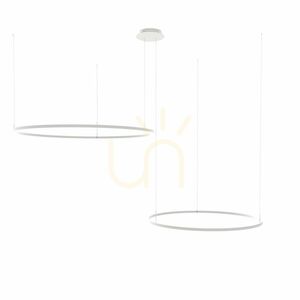 s.luce Ring excentrisk LED-pendellampa, guld, 2 ljuskällor, Ø60/40 cm small 7