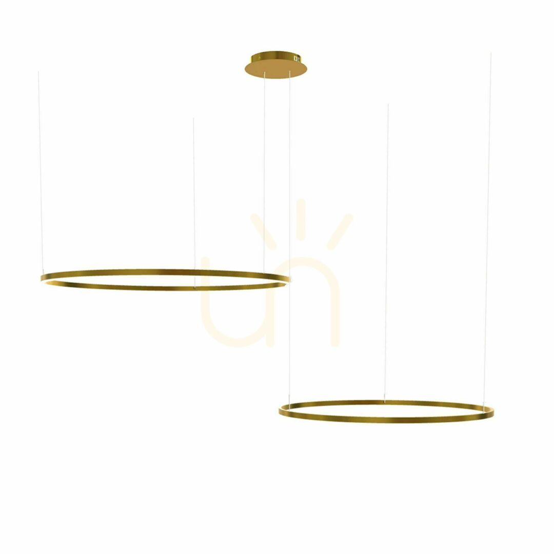 Förhandsvisning Pendellampa s.luce Ring LED svart 2 lampor 60/40 cm dimbar Pendellampa s.luce Ring LED svart 2 lampor 60/40 cm dimbar