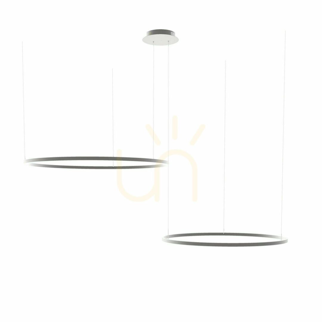 Display Pendellampa s.luce Ring LED svart 2 lampor 60/40 cm dimbar Pendellampa s.luce Ring LED svart 2 lampor 60/40 cm dimbar