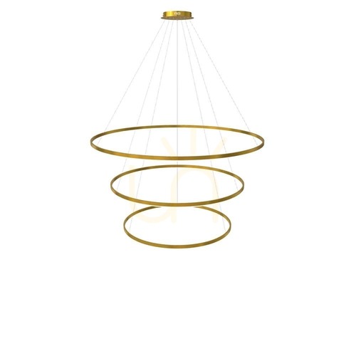 Kontrollera Ljuskrona s.luce Ring LED 3 lampor gyllene dimbar 3000K