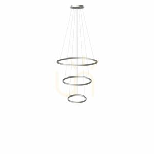 Ljuskrona s.luce Ring LED 3-ljus svart rund minimalism small 10