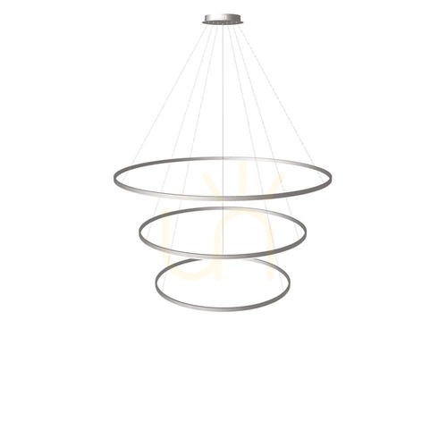 Kontrollera Ljuskrona s.luce Ring LED 3-armad silver, dimbar, 150 cm