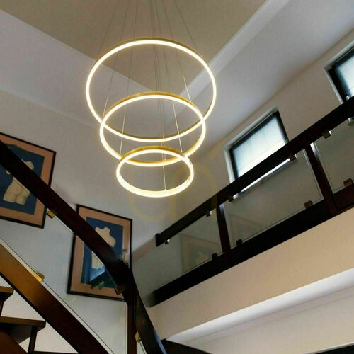 Kontrollera Ljuskrona s.luce Ring LED 3-ljus silver, dimbar, 100/80/60 cm