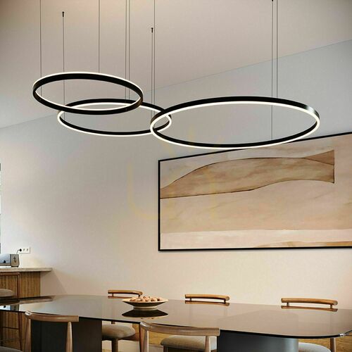 Kontrollera Ljuskrona s.luce Ring LED 3-armad vit rund dimbar 80/60/40 cm