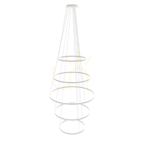 Kontrollera Ljuskrona s.luce Ring LED vit 5-ljus dimbar 3000 K modern rund 100 cm