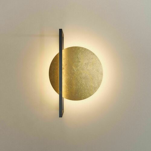 Kontrollera Plafond s.luce Artus LED rund gyllene metall 30 cm dimbar 3000 K