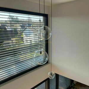 Ljuskrona s.luce Orb svart glas metall 3-armar moderna 40 cm small 10