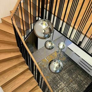 Ljuskrona s.luce Orb koppar glas metall rund 5 ljuspunkter small 5