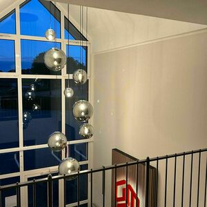 Ljuskrona s.luce Orb 12-ljus svart glas metall rund modern 4 Ljuskrona s.luce Orb 12-ljus svart glas metall rund modern small 4