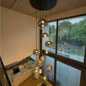 Ljuskrona s.luce Orb 12-ljus svart glas metall rund modern 0 Ljuskrona s.luce Orb 12-ljus svart glas metall rund modern small 0