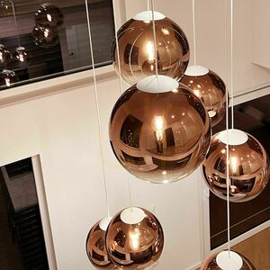 Pendellampa s.luce Orb Modular 12 ljuspunkter klarglas svart small 10
