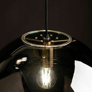 Pendellampa s.luce Orb Modular 12 ljuspunkter klarglas svart small 12