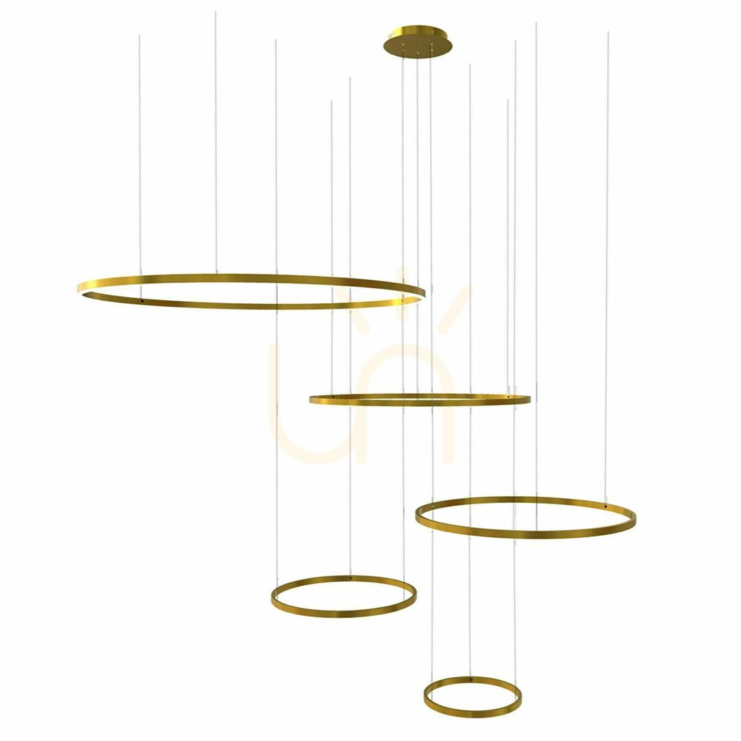 Display Ljuskrona s.luce Ring LED svart 5 lampor dimbar 3000 K``` Ljuskrona s.luce Ring LED svart 5 lampor dimbar 3000 K```