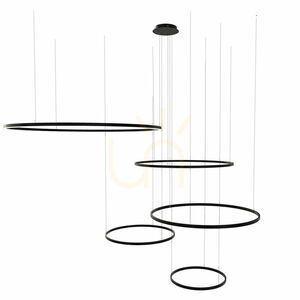 Ljuskrona s.luce Ring LED svart 5 lampor dimbar 3000 K``` 6 Ljuskrona s.luce Ring LED svart 5 lampor dimbar 3000 K``` small 6
