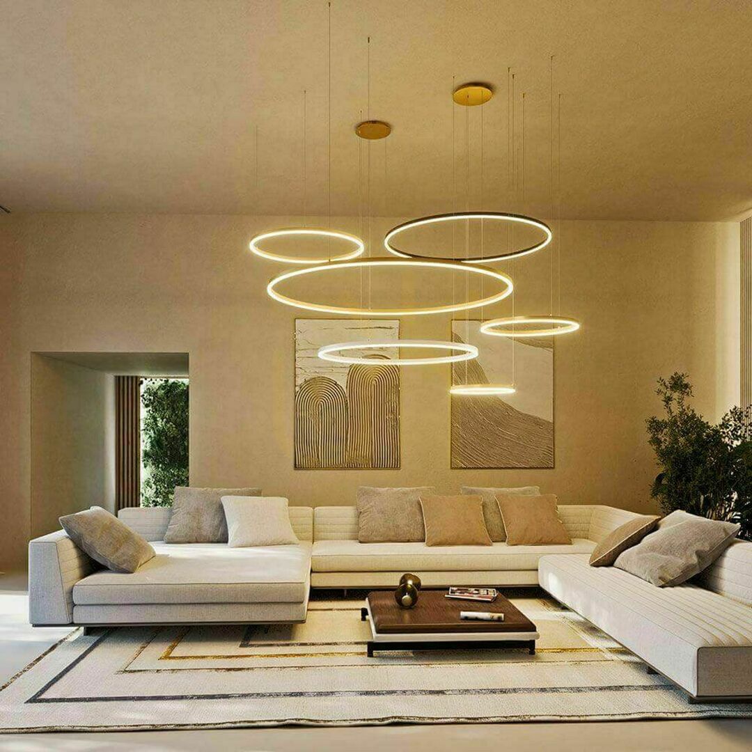 Kontrollera Ljuskrona s.luce Ring LED svart 5 lampor dimbar 3000 K``` Ljuskrona s.luce Ring LED svart 5 lampor dimbar 3000 K```