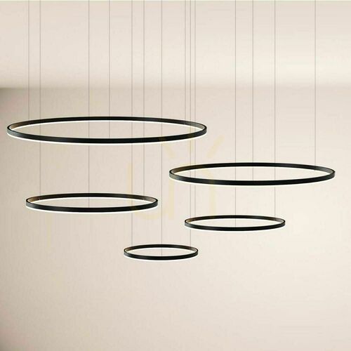 Kontrollera Ljuskrona s.luce Ring LED 5-arm silver dimbar Ø120 cm
