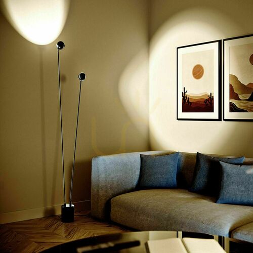 Kontrollera Golvlampa s.luce Beam LED svart 145 cm med touchdimmer
