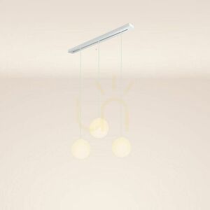 Ljuskrona s.luce Orb 3-ljus Ø30 cm vit glas metall för matsal small 12