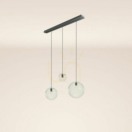 Kontrollera Pendellampa s.luce Orb 3-ljus rund glas metall Ø20/30/40 cm matbord