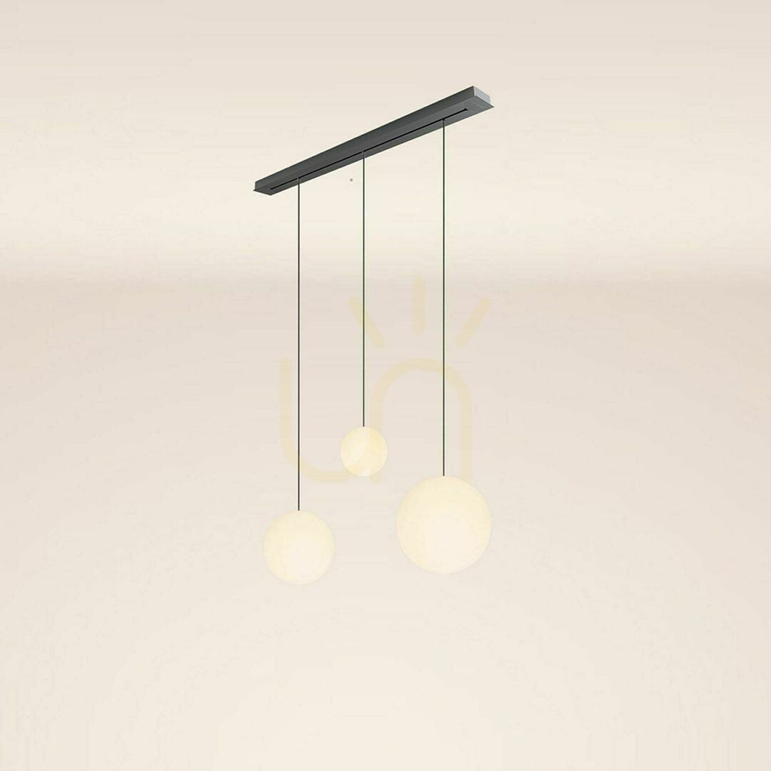 Kontrollera Ljuskrona s.luce Orb 3-ljus glas metall Ø20/30/40 cm till matbord Ljuskrona s.luce Orb 3-ljus glas metall Ø20/30/40 cm till matbord
