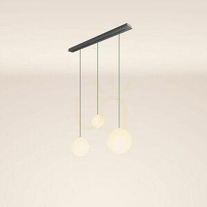 Ljuskrona s.luce Orb 3-ljus rökglas metall Ø40 cm small 5