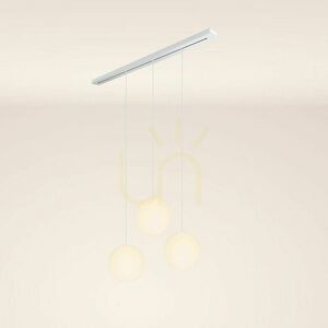 Ljuskrona s.luce Orb 3-armad rökfärgad glas metall E27 40 cm small 12