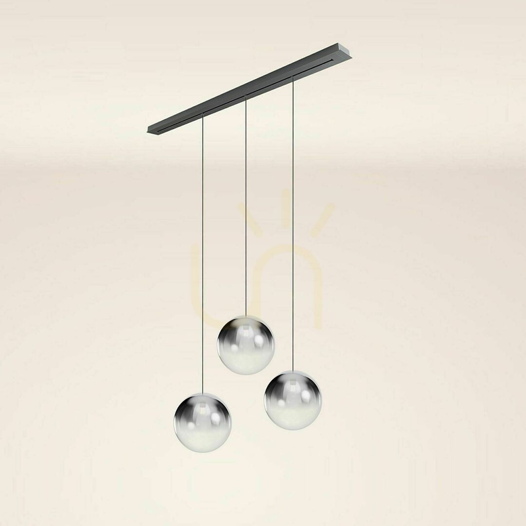 Display Ljuskrona s.luce Orb gyllene glas metall 3-ljus rund 40 cm Ljuskrona s.luce Orb gyllene glas metall 3-ljus rund 40 cm