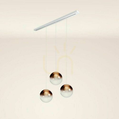 Kontrollera Ljuskrona s.luce Orb koppar glas metall 3-ljus modern 40 cm