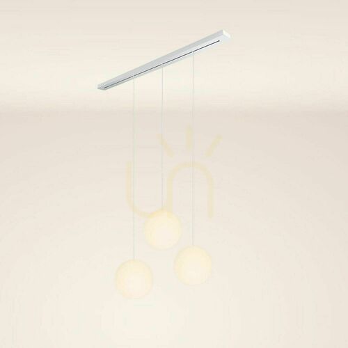 Kontrollera s.luce Orb ljuskrona vit glas metall 3 lampor rund 40 cm