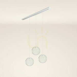 Ljuskrona s.luce Orb 3 lampor gyllene glas metall rund 40 cm small 11