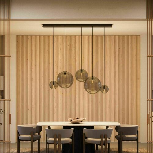 Kontrollera Ljuskrona s.luce Orb koppar glas metall 5-ljus modern rund E27 40 cm