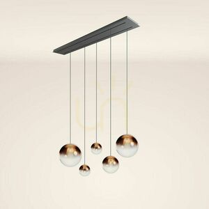 Ljuskrona s.luce Orb 5-armad rökig glas, rund, modern, 40 cm small 9