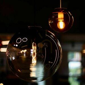 Ljuskrona s.luce Orb gyllene glas metall 12 ljuspunkter runda ø40 cm small 2