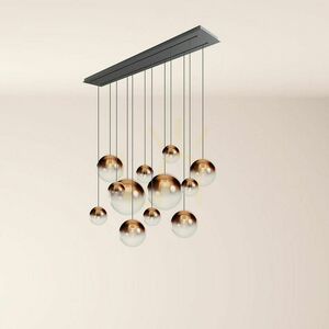 Ljuskrona s.luce Orb gyllene glas metall 12 ljuspunkter runda ø40 cm small 9