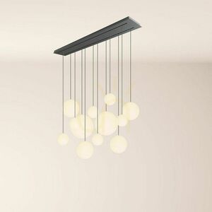 s.luce Orb takkrona med 12 E27-socklar, rökfärgat glas och svart takfäste 160 cm small 5