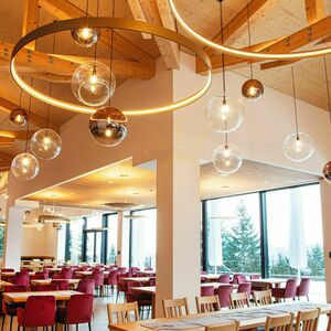 Ljuskrona s.luce Ring LED Ø100 cm gyllene dimbar varmvit 3000 K small 5
