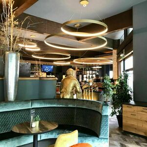 Ljuskrona s.luce Ring LED Ø 80 cm dimbar 4000K rund modern metall/plast small 7