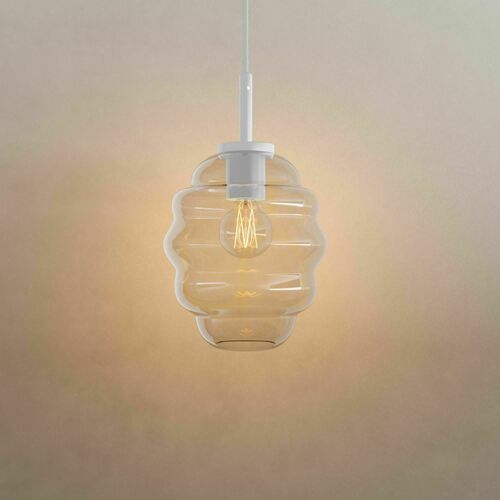 Kontrollera Ljuskrona s.luce Echos glas, transparent, 18 cm, E27, 1 ljuspunkt