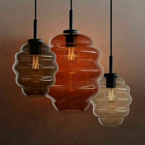 Pendel s.luce Echos 189004 konjaksglas Ø18 cm E27 vit kabel 500 cm small 6