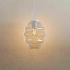 Ljuskrona s.luce Echos rökigt glas 18 cm E27 pendellampa small 14