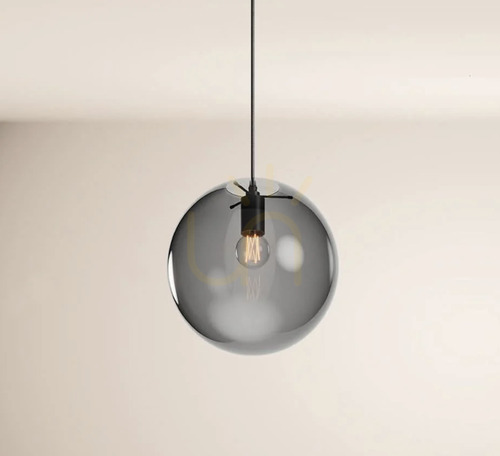 Kontrollera Ljuskrona s.luce Orb rökt glas 30 cm modern E27 svart 500 cm