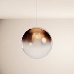 Pendellampa s.luce Orb, glaskula 40 cm, kopparfärgad gradient, svart upphängning, E27, 500 cm small 14