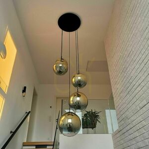 Ljuskrona s.luce Orb rökig glas 40 cm rund modern E27 1 ljuspunkt 8 Ljuskrona s.luce Orb rökig glas 40 cm rund modern E27 1 ljuspunkt small 8