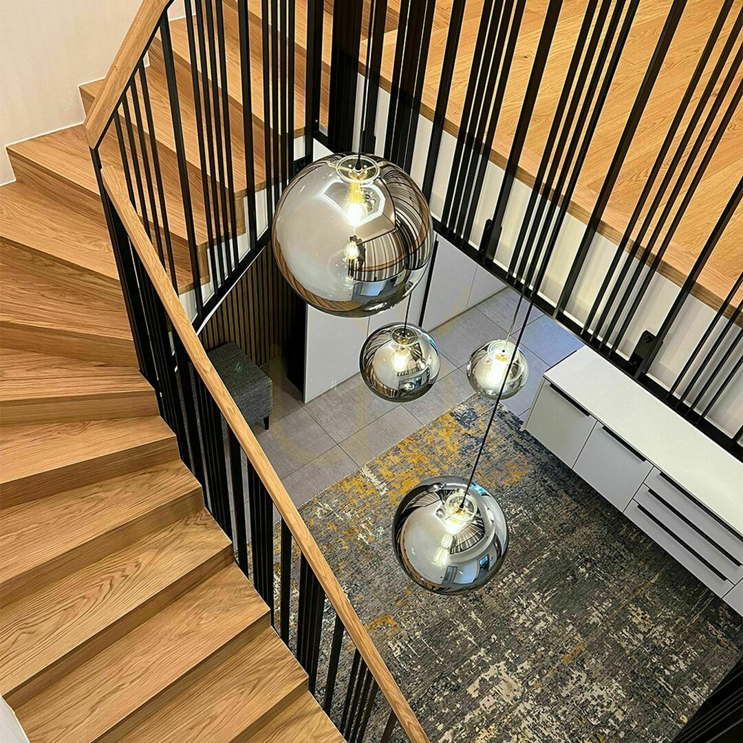 Förhandsvisning Ljuskrona s.luce Orb rökglas 50 cm E27, svart, modern minimalism Ljuskrona s.luce Orb rökglas 50 cm E27, svart, modern minimalism