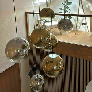 Ljuskrona s.luce Orb rökglas 50 cm E27, svart, modern minimalism 13 Ljuskrona s.luce Orb rökglas 50 cm E27, svart, modern minimalism small 13