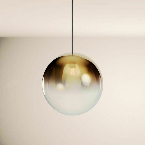 Kontrollera Pendellampa s.luce Orb rökt glas 40 cm svart 150 cm